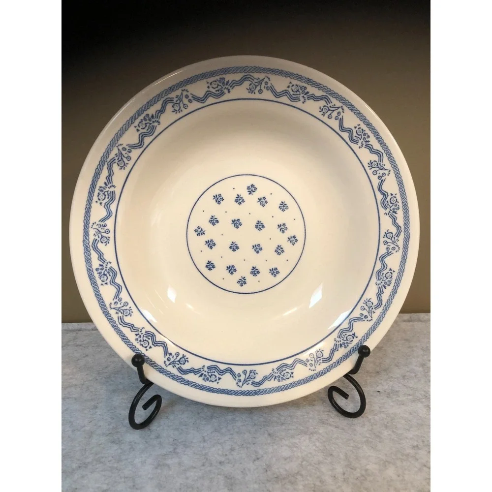 2 ~ Vintage Oxford Brazil Blue Rope Pattern Pasta/Soup/Salad Bowls 6860 2